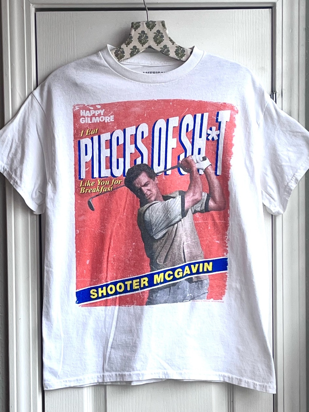 Happy Gilmore Shooter McGavin T Shirt Pieces of S#!T Golf Movie Tee Size Medium